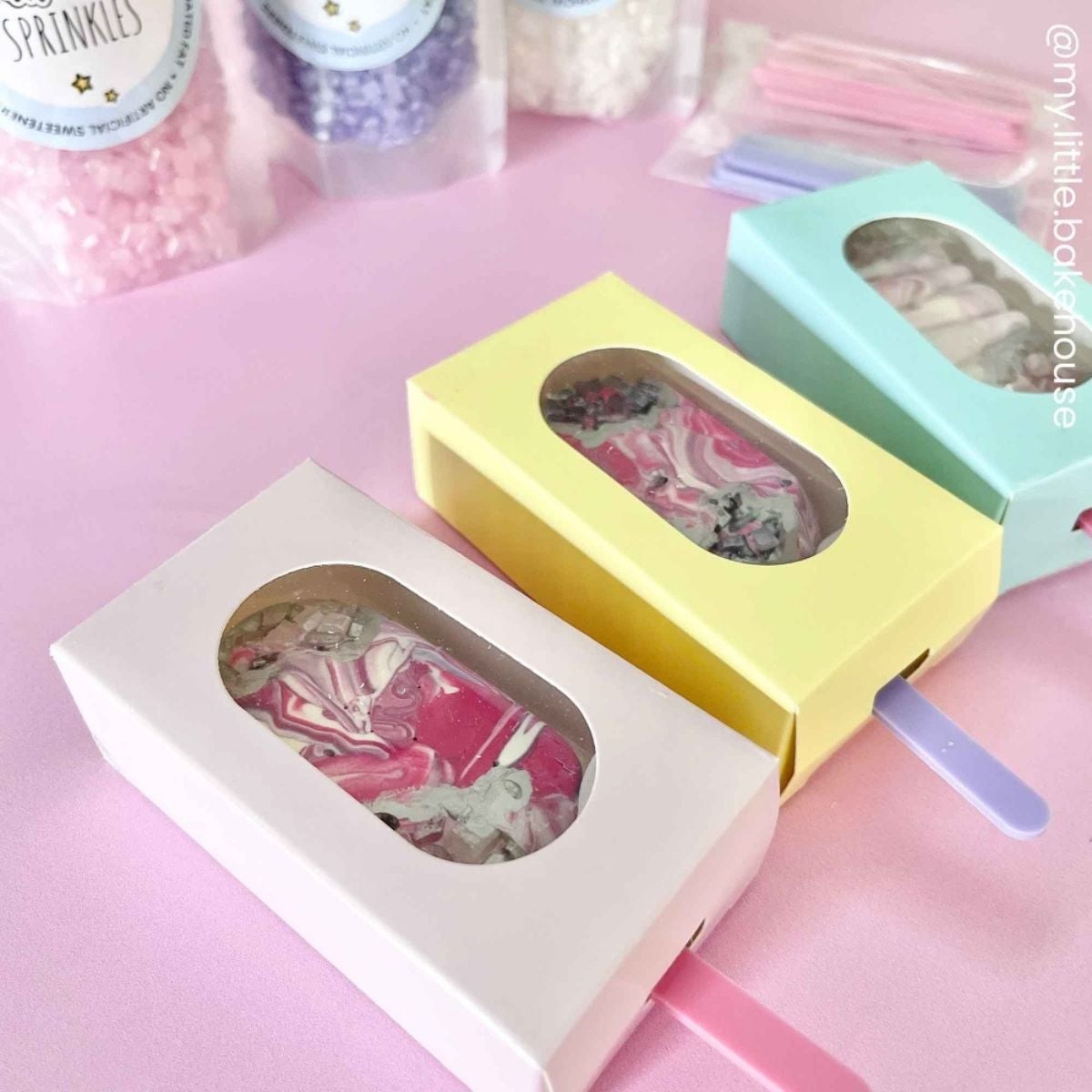 Simply Making Cakesicle Box pk/10 - Bleu pastel