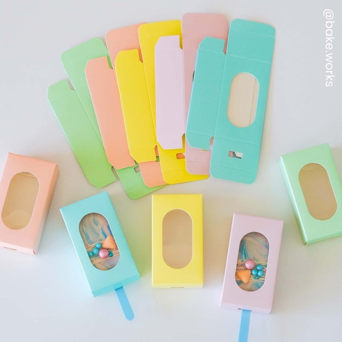 Simply Making Cakesicle Box pk/10 - violet pastel