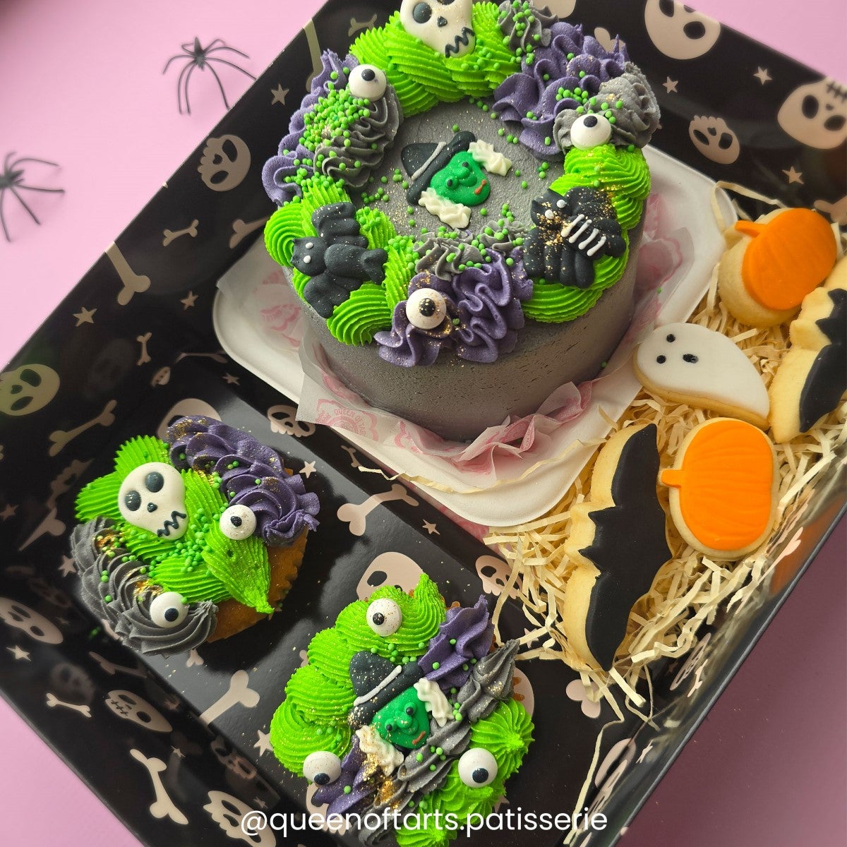 Simply Making Boîte à Friandises & Cupcakes Squelette Halloween pk/2