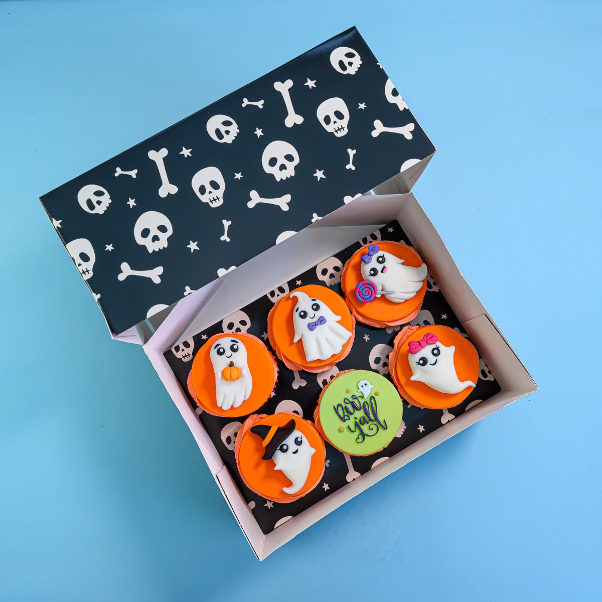 Simply Making Boîte à Friandises & Cupcakes Squelette Halloween pk/2