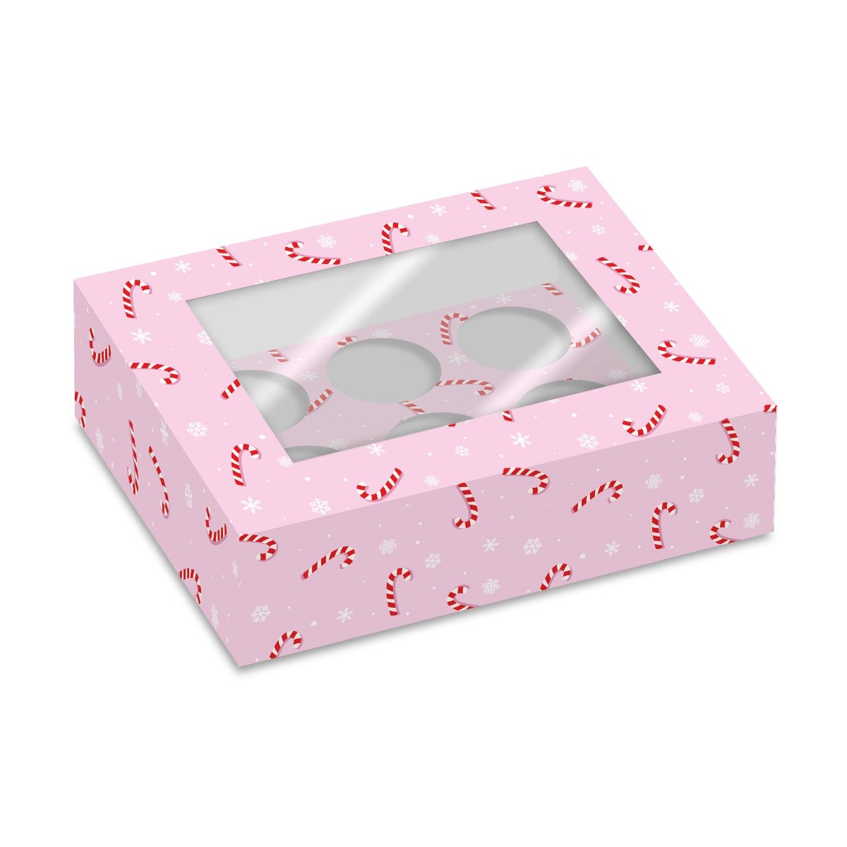 Simply Making Cupcake Box 6 - pk/2 - Candy Canes