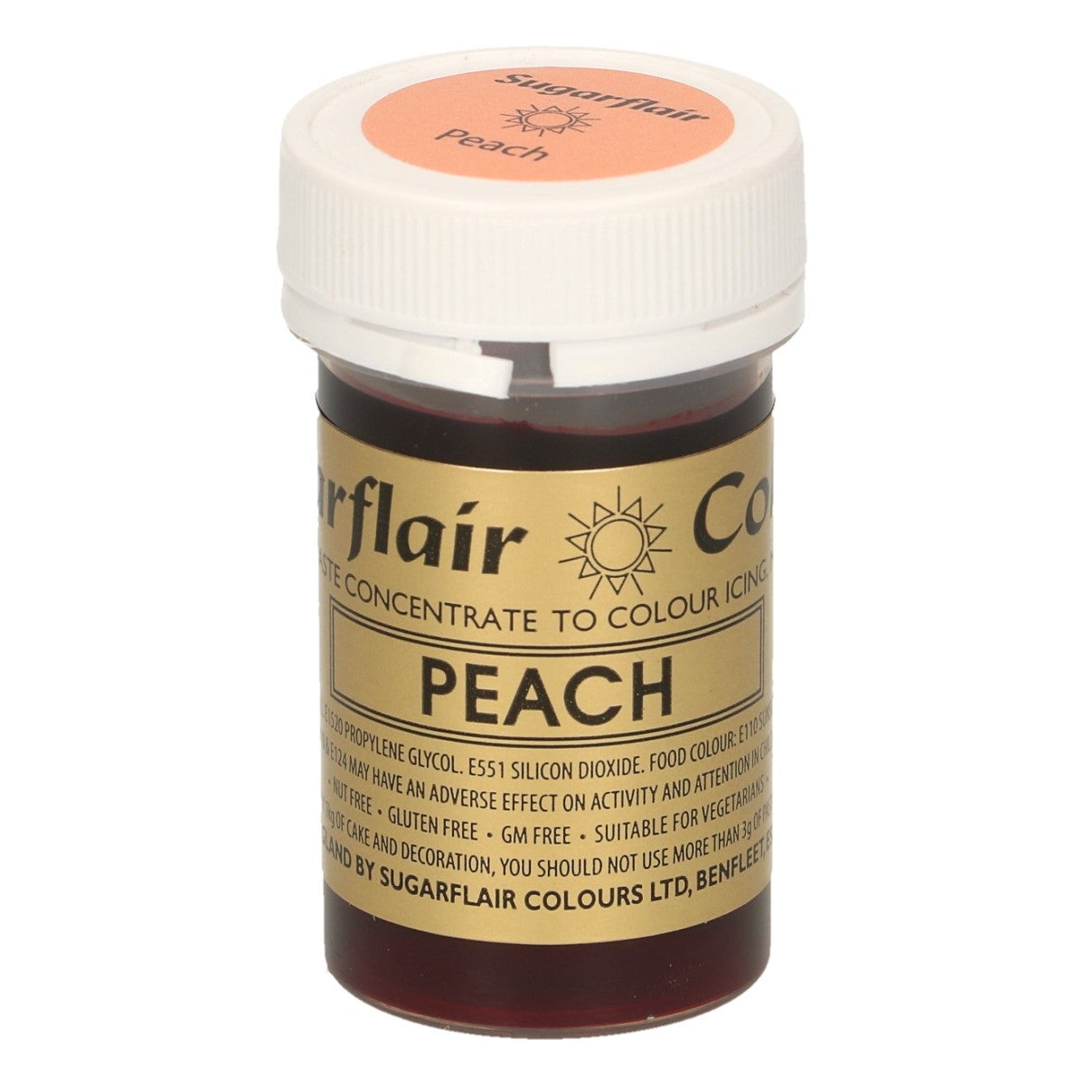 Sugarflair Colorant en Pâte PÊCHE, 25g