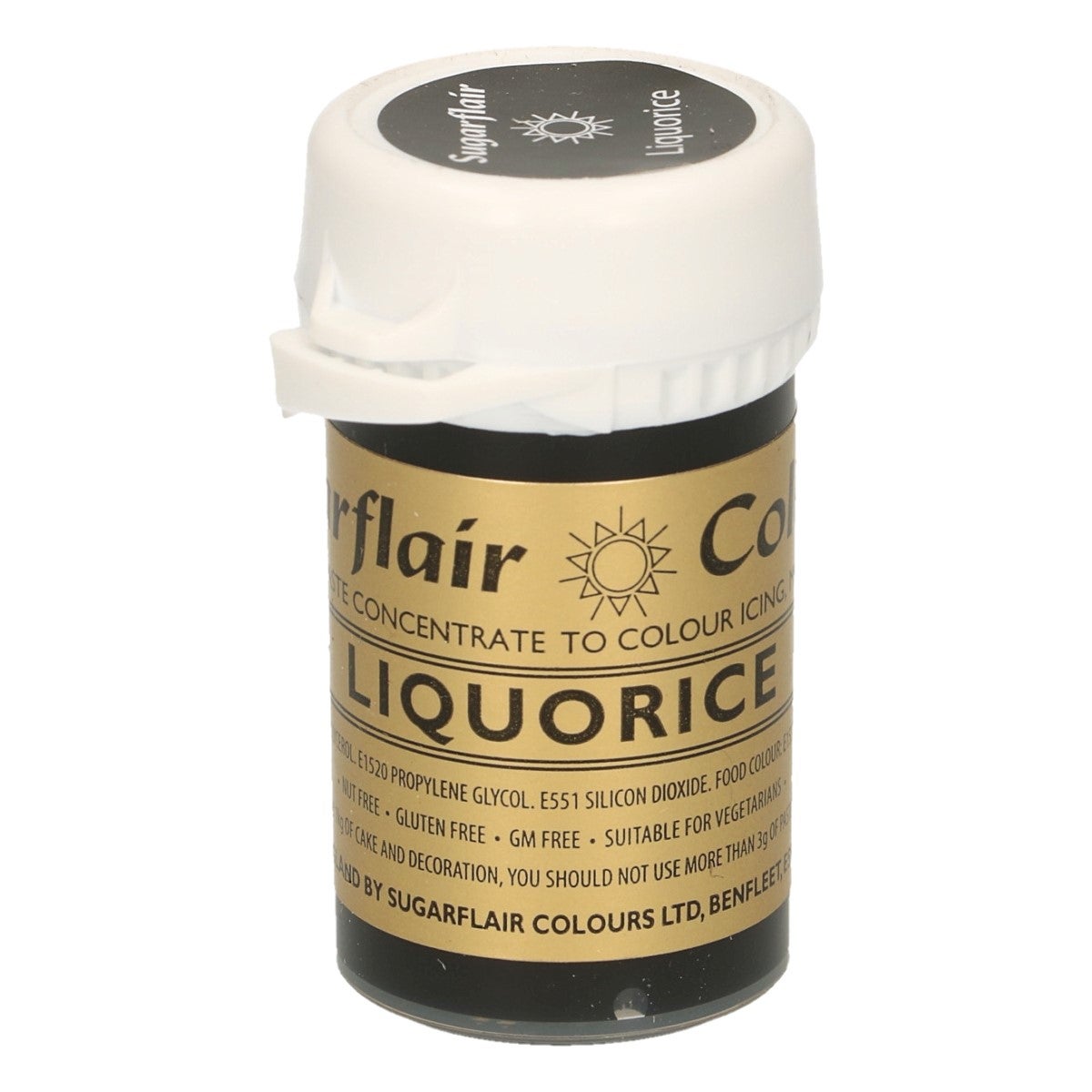 Sugarflair Colorant en Pâte RÉGLISSE/NOIR, 25g