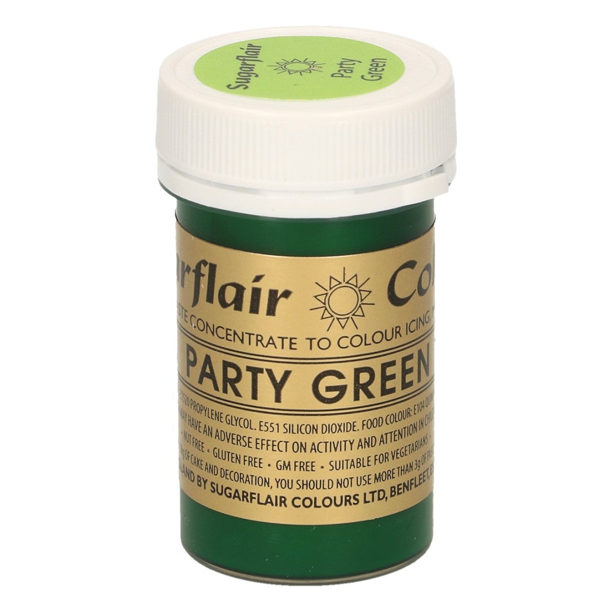 Sugarflair Colorant en Pâte VERT ACIDULÉ, 25g