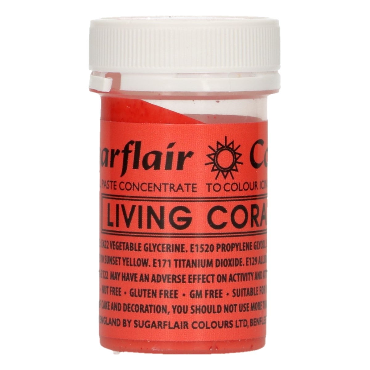 Sugarflair Paste Colour LIVING CORAL 25g