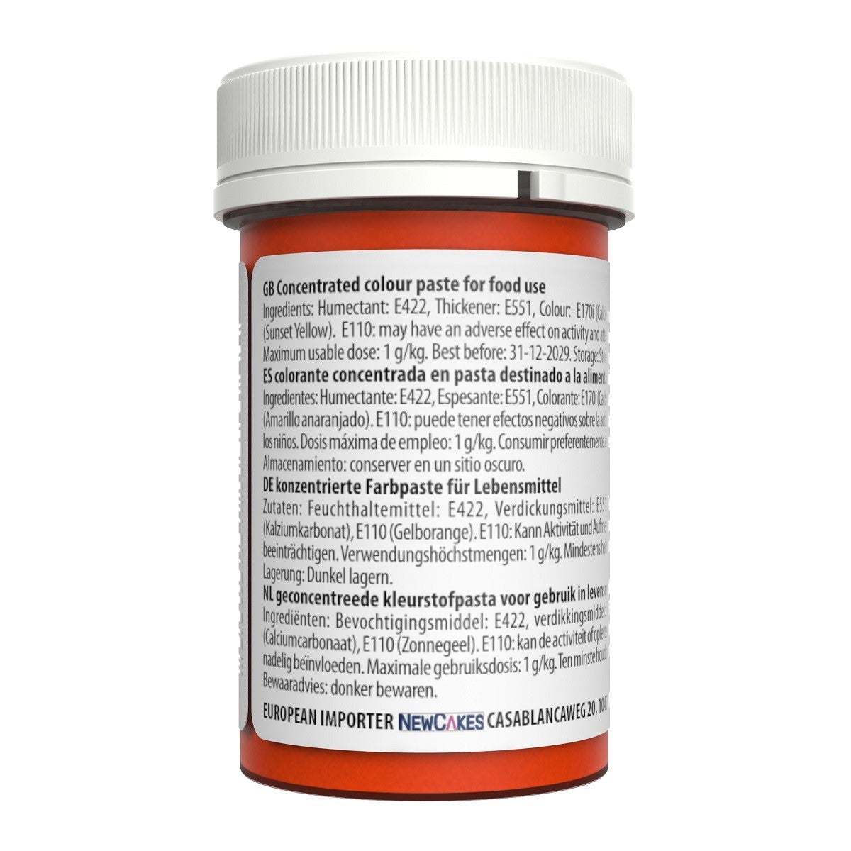 Sugarflair Paste Colour Pastel ORANGE 25g