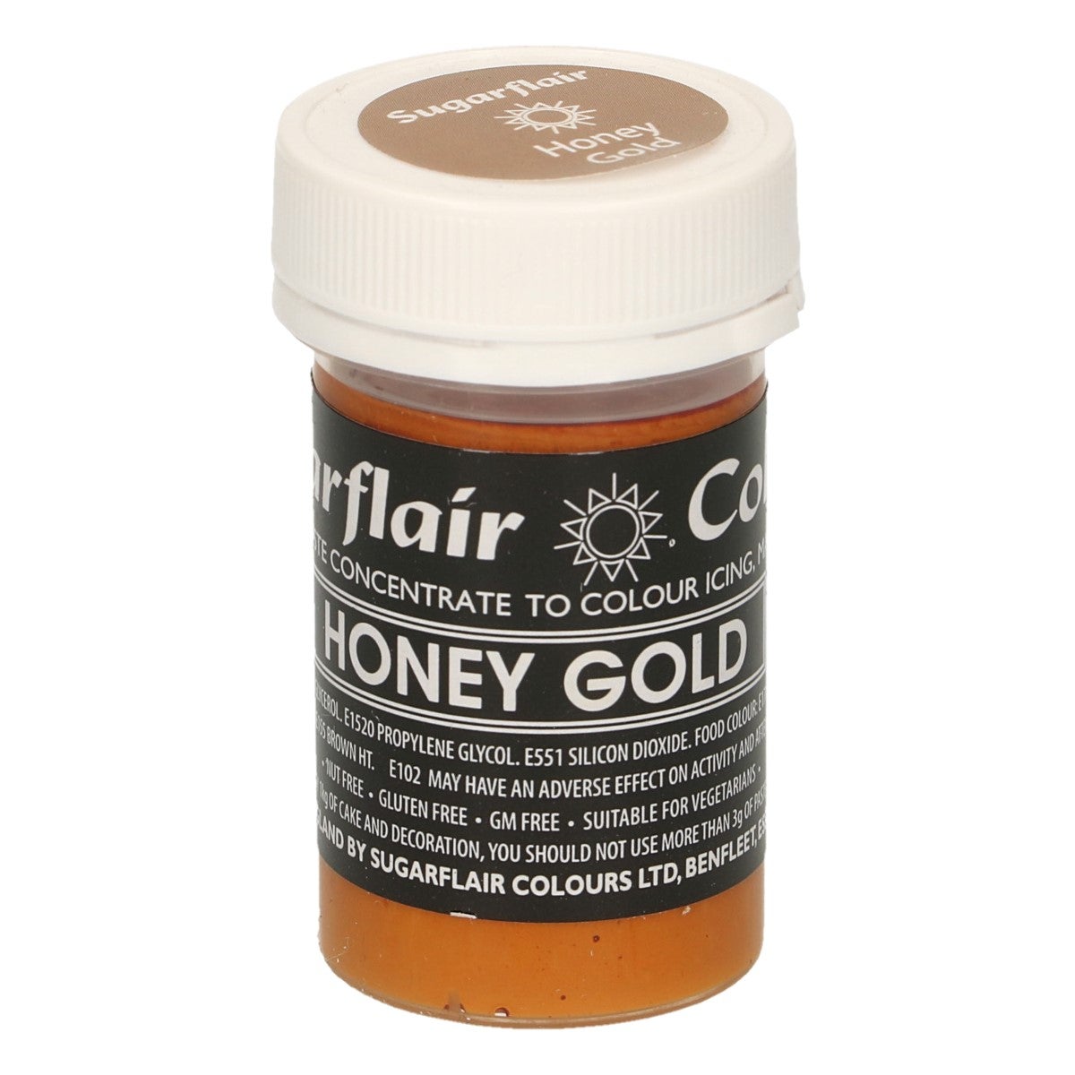 Sugarflair Colorant en Pâte Pastel JAUNE MIEL, 25g