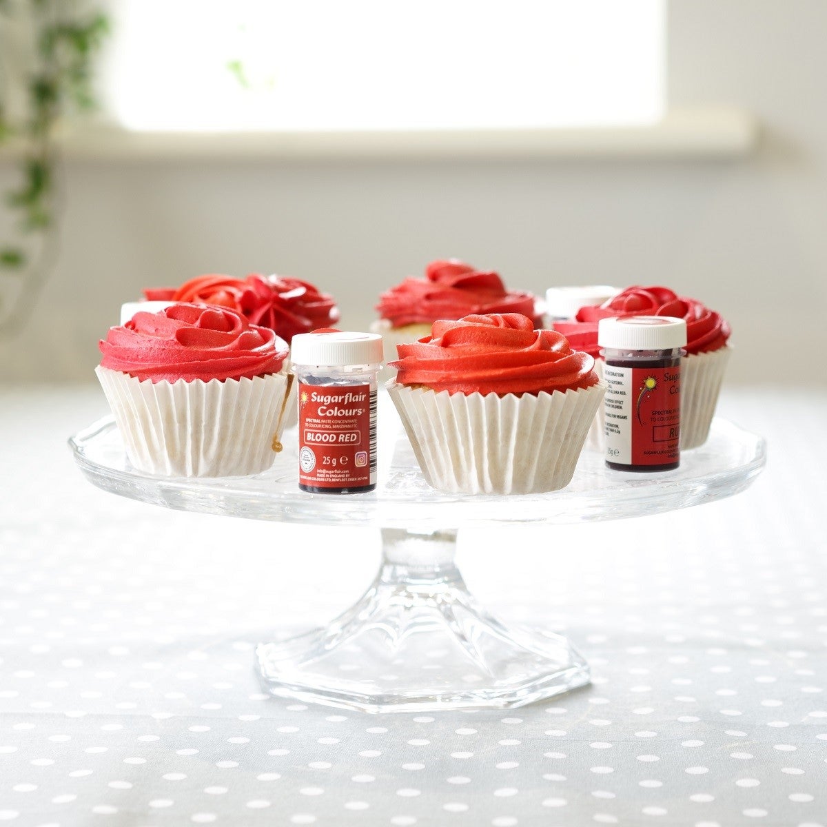 Sugarflair Pâte Colorante Mixte Rouge Set/4