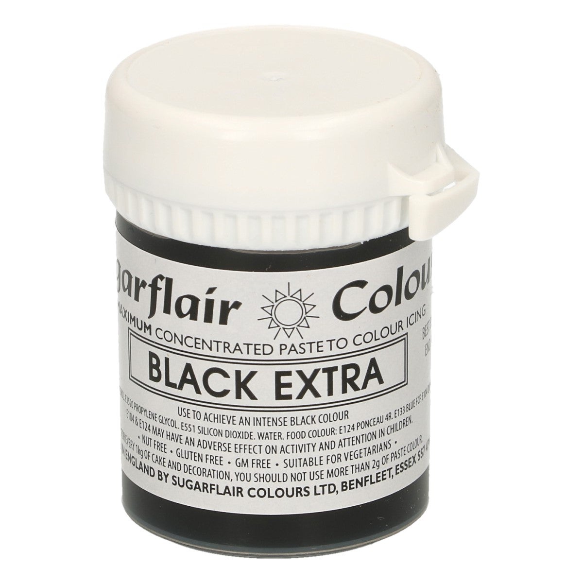 Sugarflair - Colorant Concentré Max en Pâte NOIR EXTRA, 42g