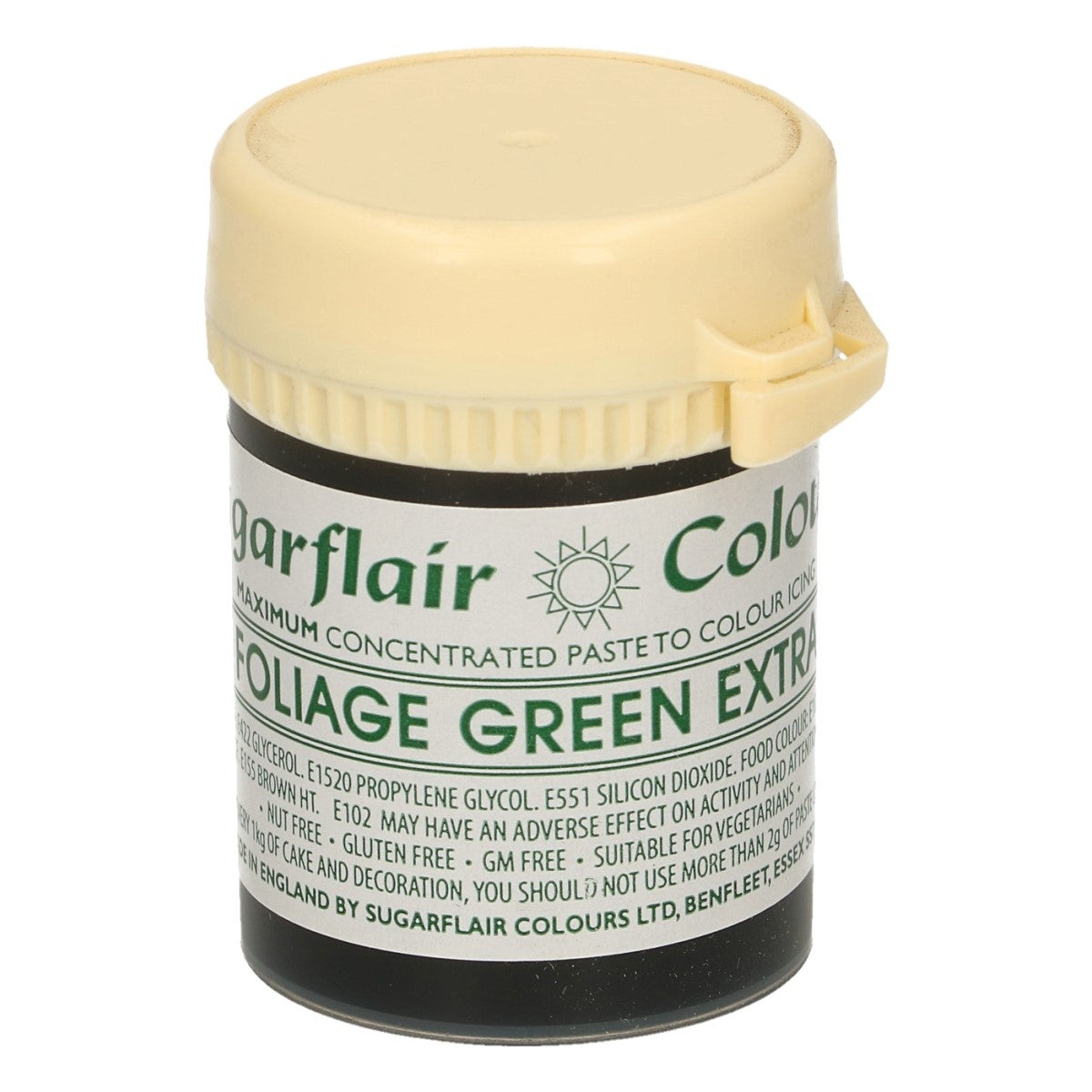 Sugarflair - Colorant Concentré Max en Pâte VERT FEUILLAGE,