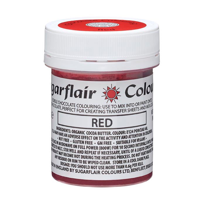 Sugarflair Colorant Chocolat - Red - 35g