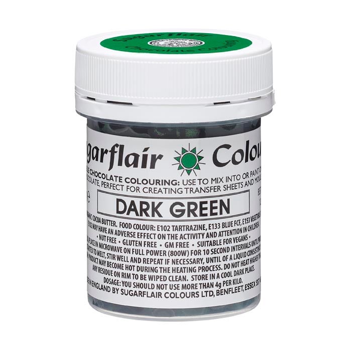 Sugarflair Colorant Chocolat - Dark Green - 35g