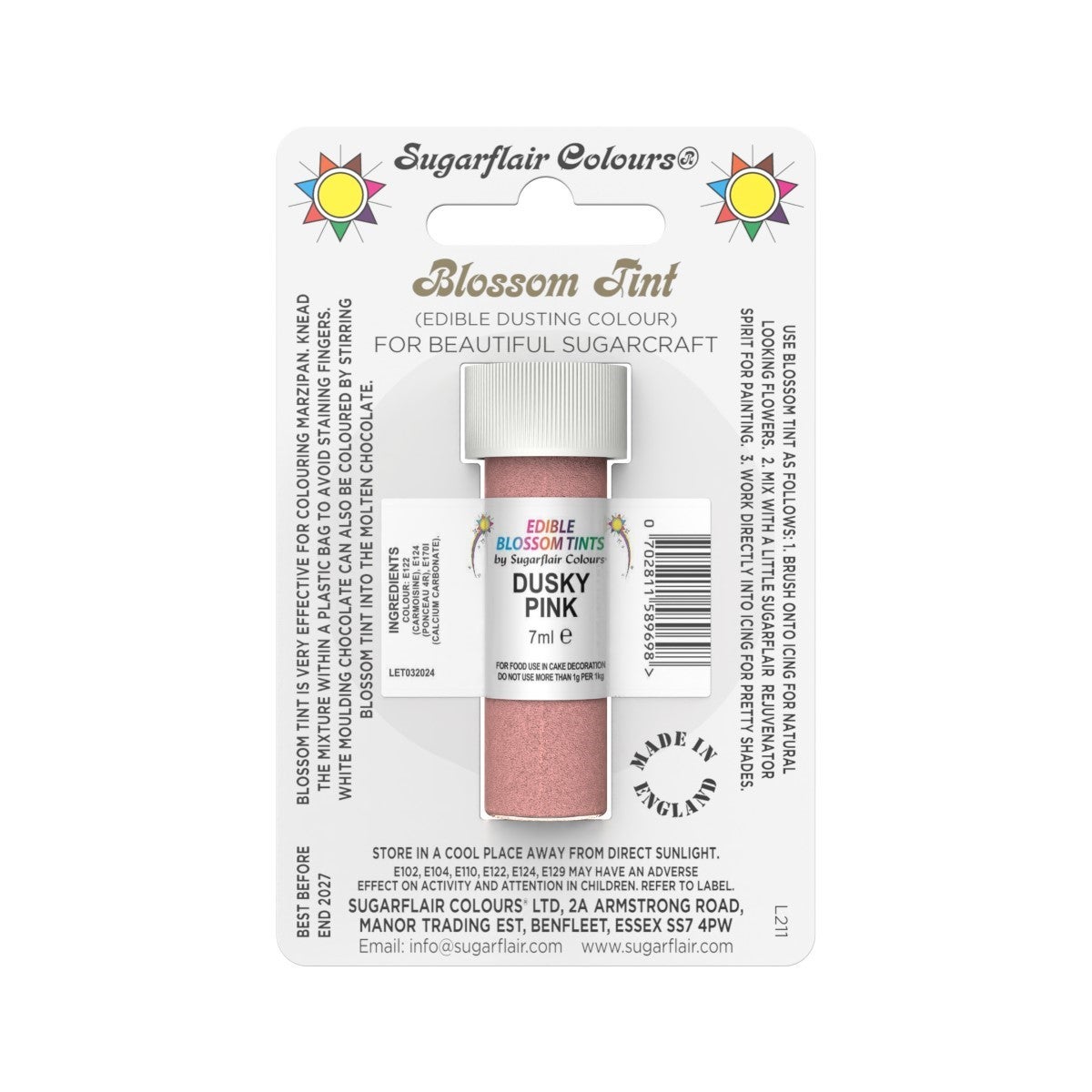 Sugarflair Eetbare Kleurpoeder Roze 7ml