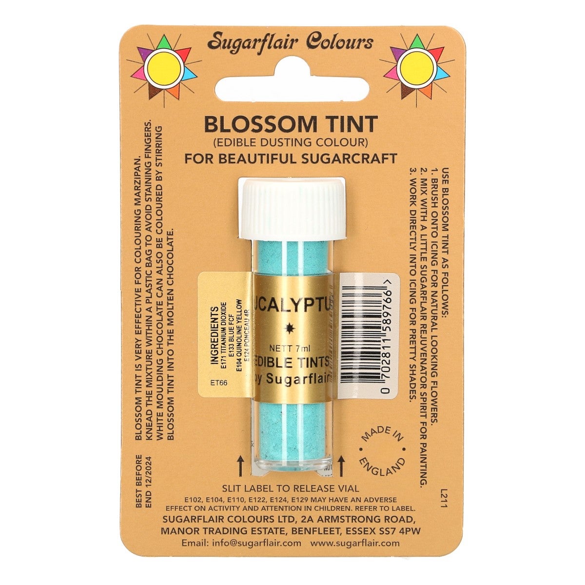 Sugarflair Colorant en Poudre EUCALYPTUS, 7ml