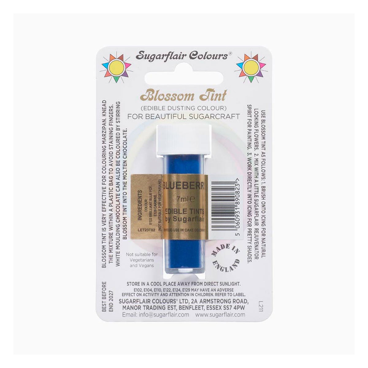 Sugarflair Blossom tint - Blueberry - 7ml