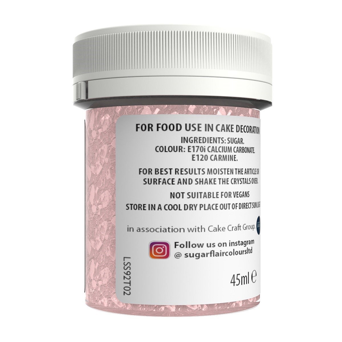 Sugarflair Sugar Crystals Baby Pink 40 g