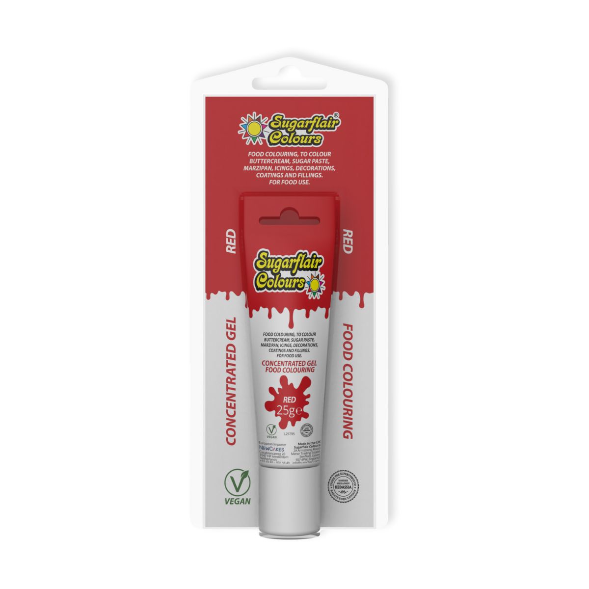 Sugarflair Gel Colour Tube Rouge 25 g