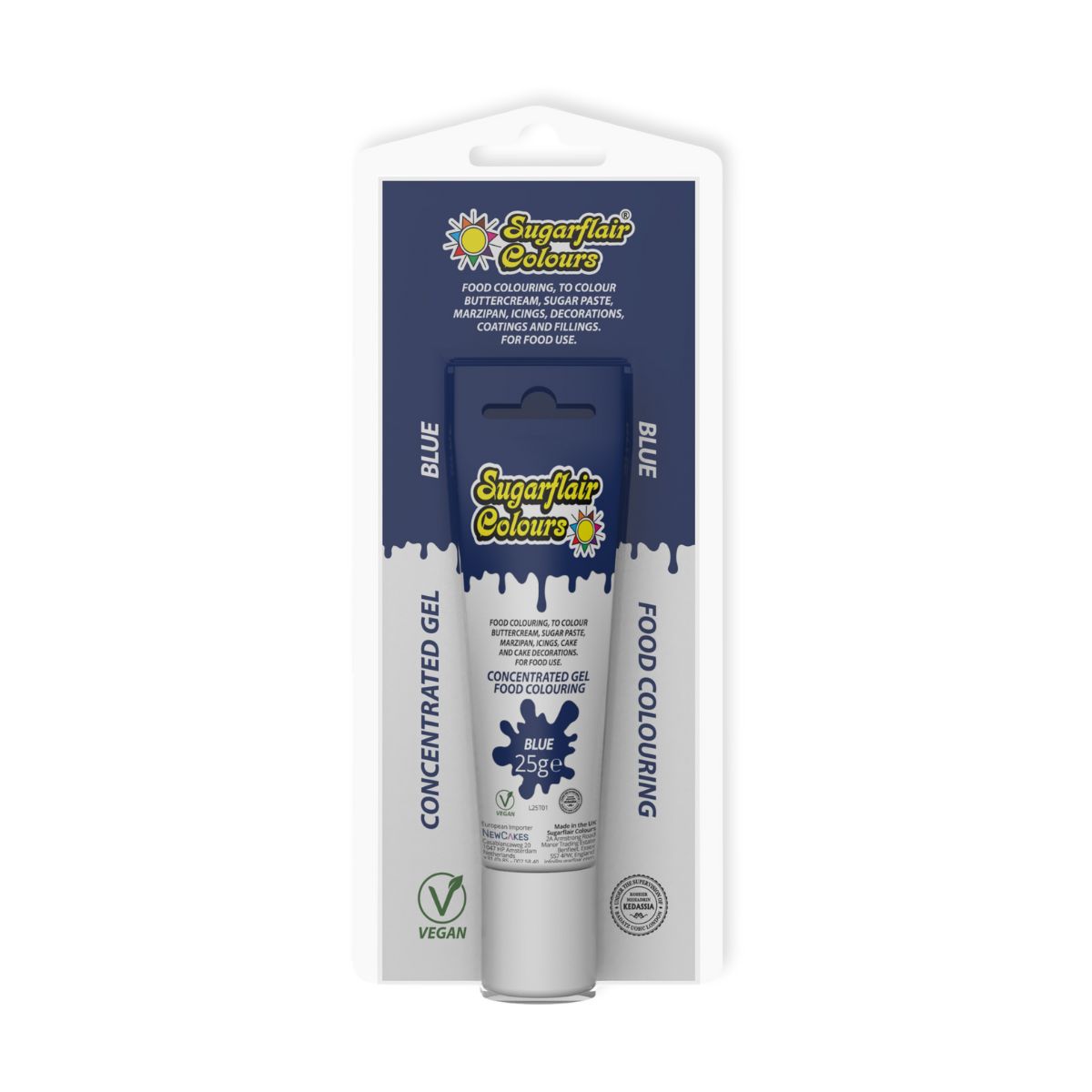 Sugarflair Gel Colour Tube Bleu 25 g