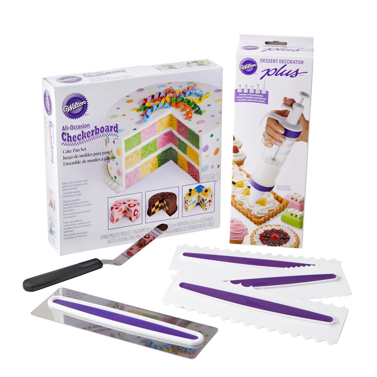 Wilton Moule à Checkerboard set/7