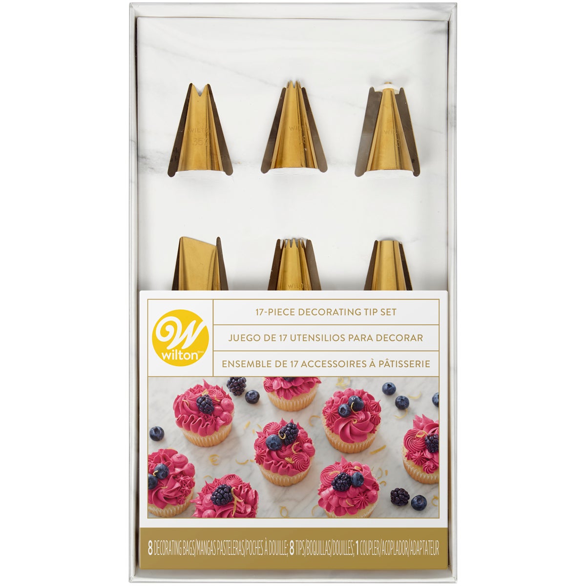 Wilton pointes de décoration dorées Set/17