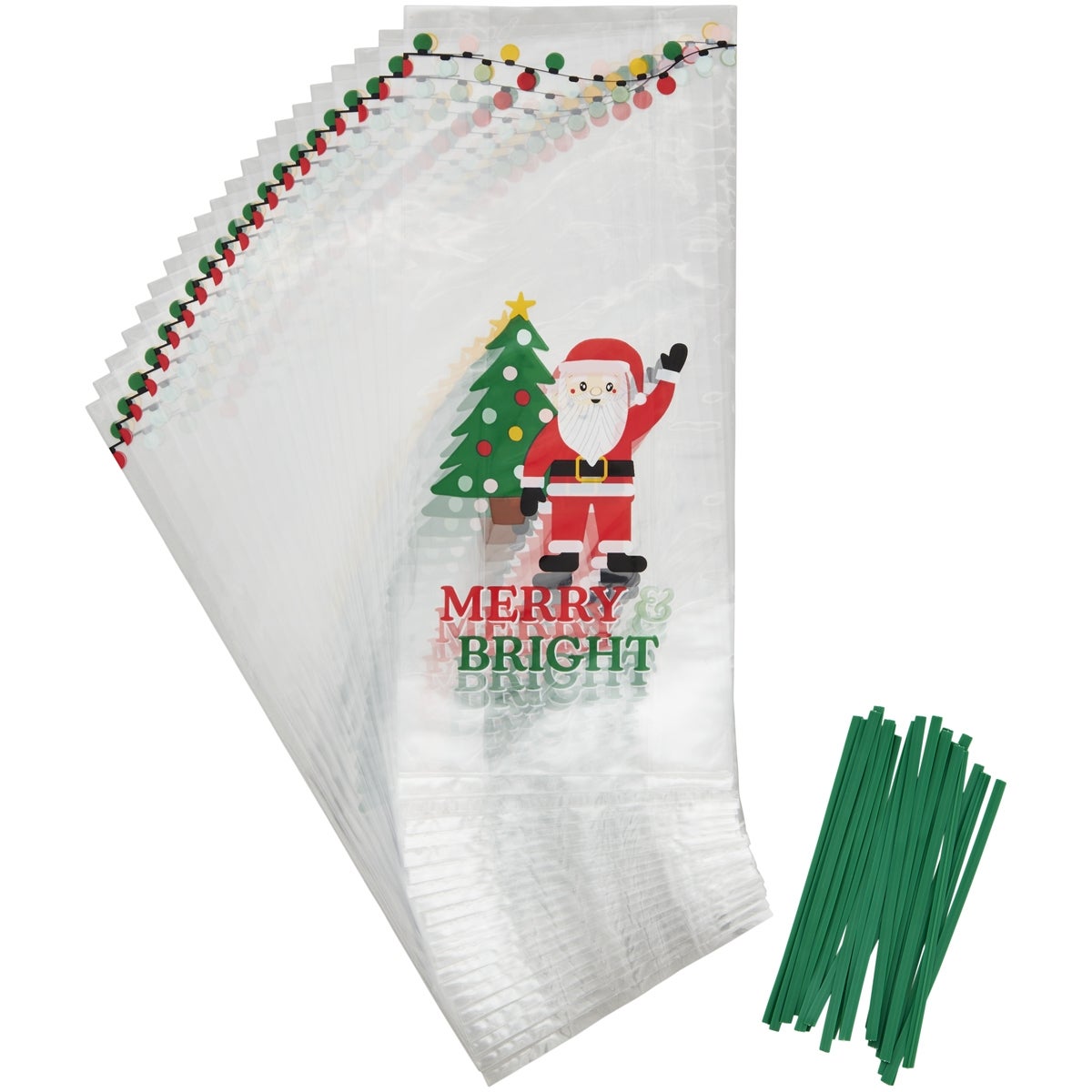 Wilton Sacs à gâteries Père Noël Merry & Bright pk/20