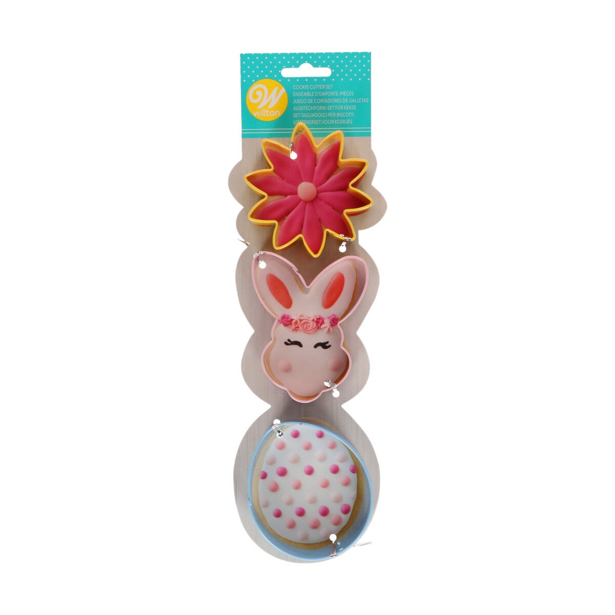 Wilton Découpeur de biscuits Fleur/Tête de lapin/Oeuf Set/3