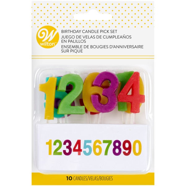 Wilton Bougies Numéros Set/10