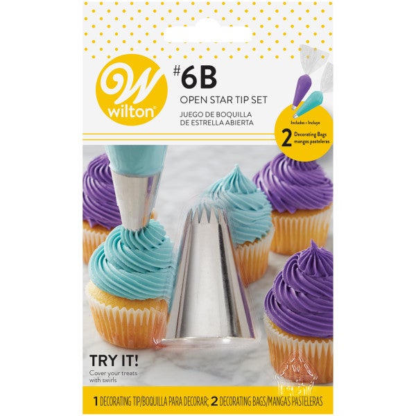 Wilton Douille Open Star Carded Set/3