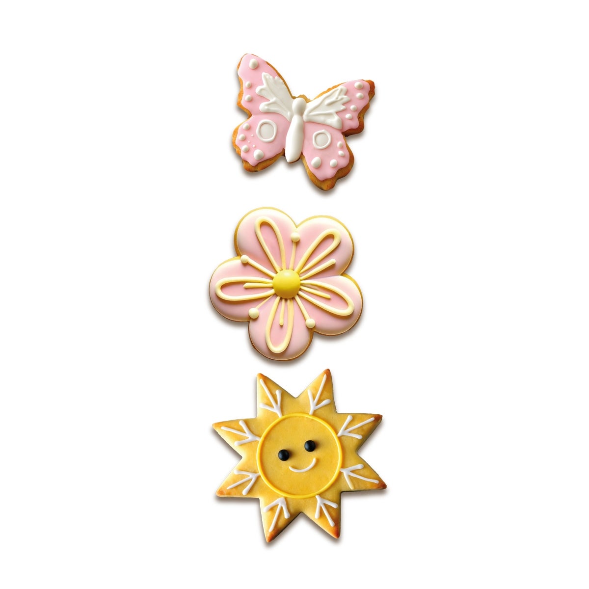 Wilton Emporte-pièce Papillon - Fleur - Soleil - set/3