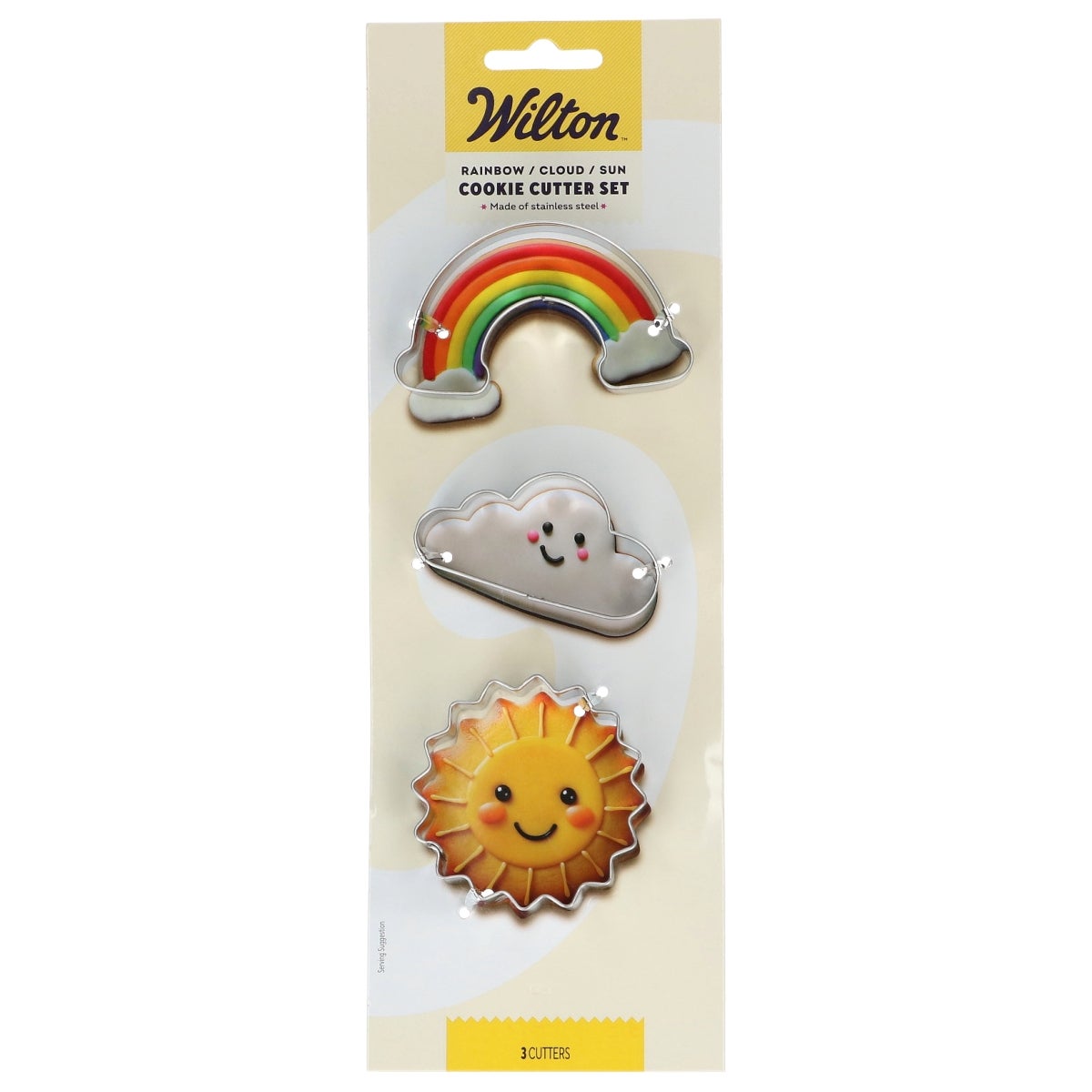 Wilton Emporte-pièce Arc-en-Ciel - Nuage - Soleil - set/3
