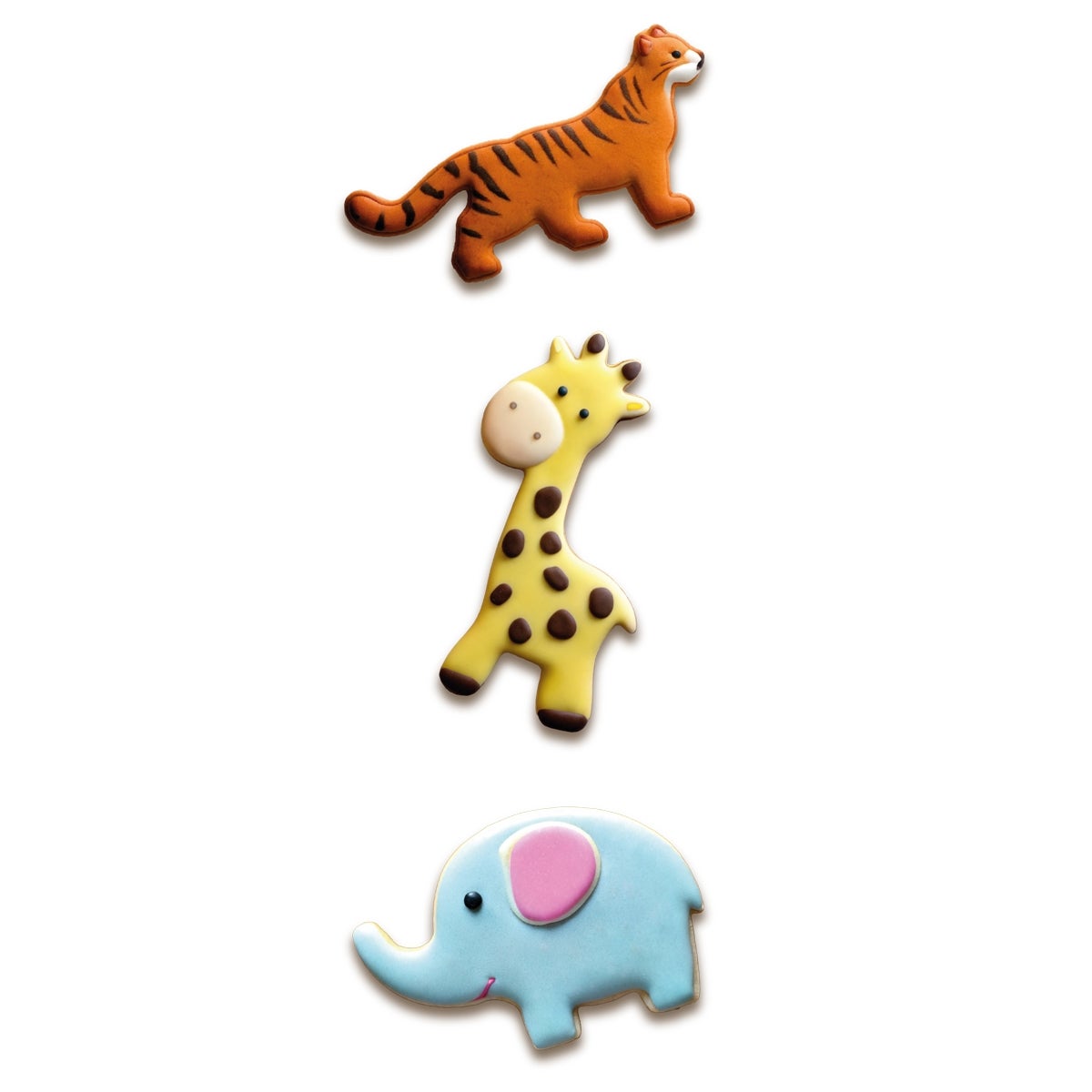 Wilton Emporte-pièce Girafe - Tigre - Éléphant - set/3