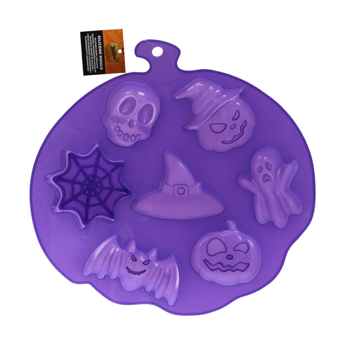 Wilton Moule en Silicone Fantôme/Chapeau de Sorcière/ Chau/Citrouille/ Crâne/Toile d'araignée