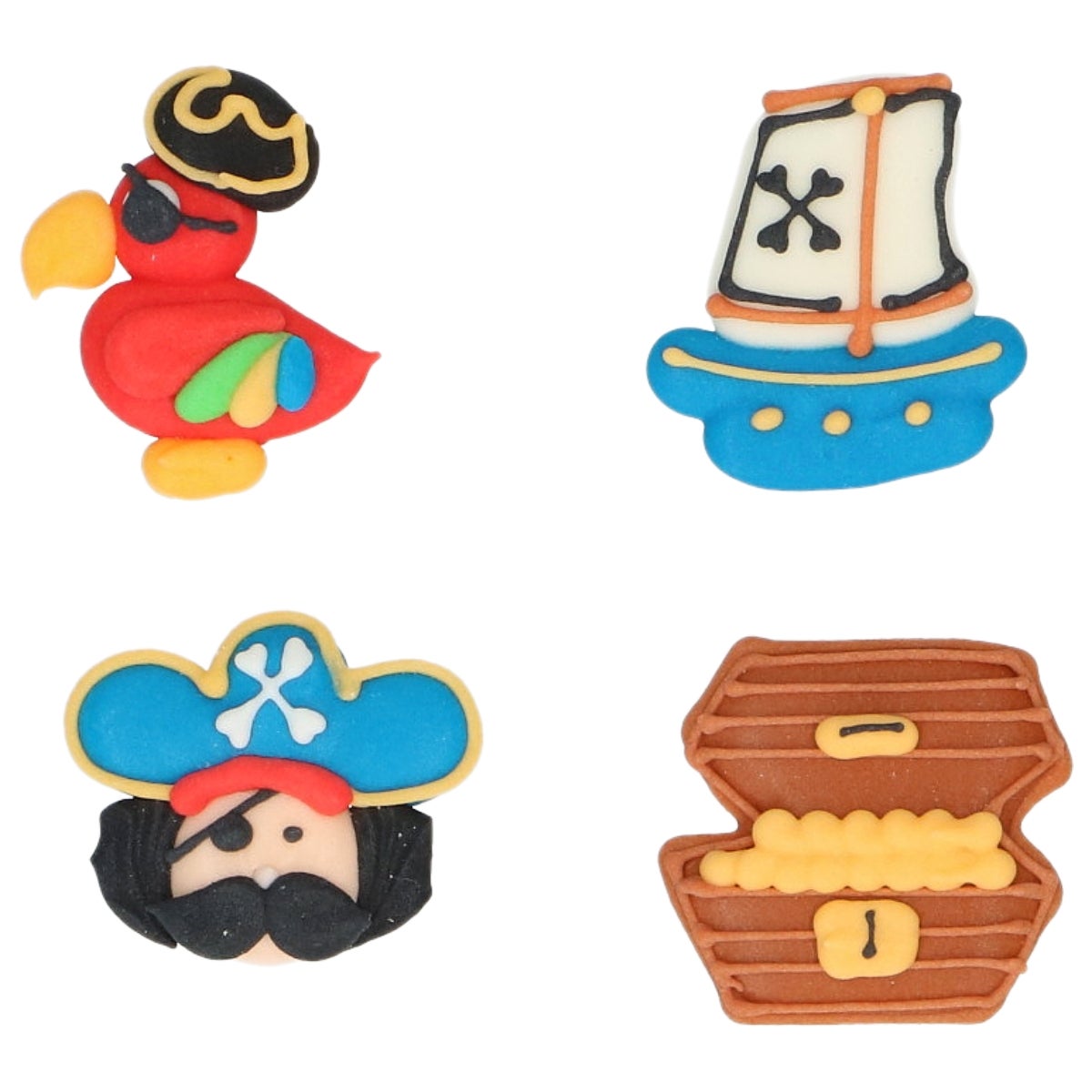 Wilton Décors en Sucre Pirates et perroquets set/8