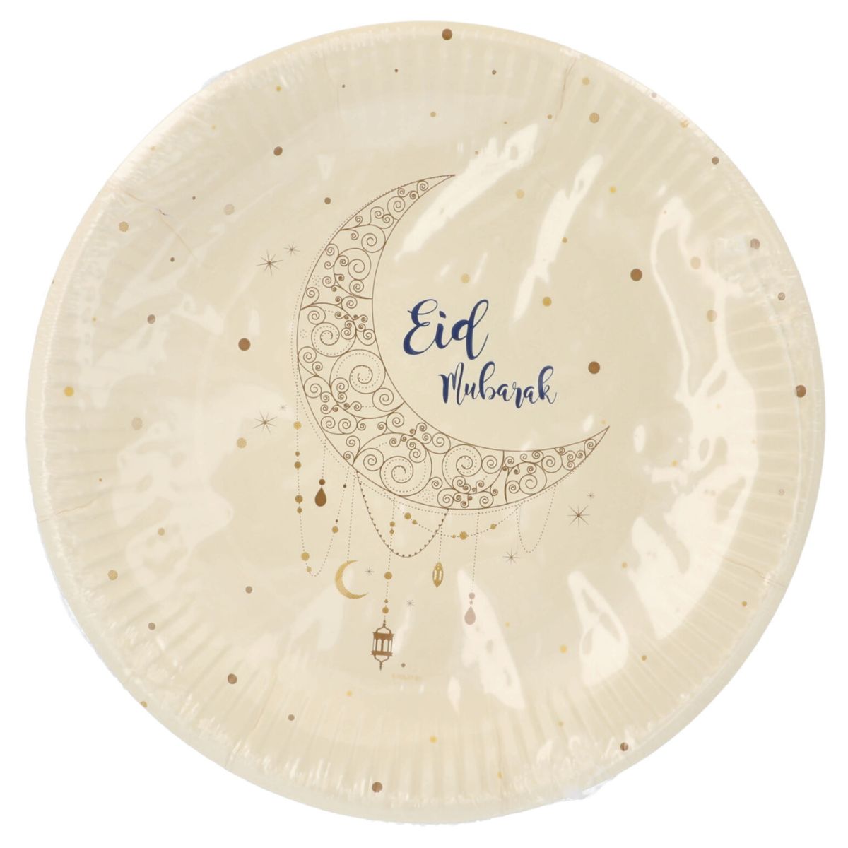Folat Assiettes en Papier Eid Mubarak 23cm pk/8