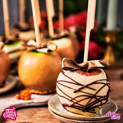 Gedipte Toffee en Chocolade Appels