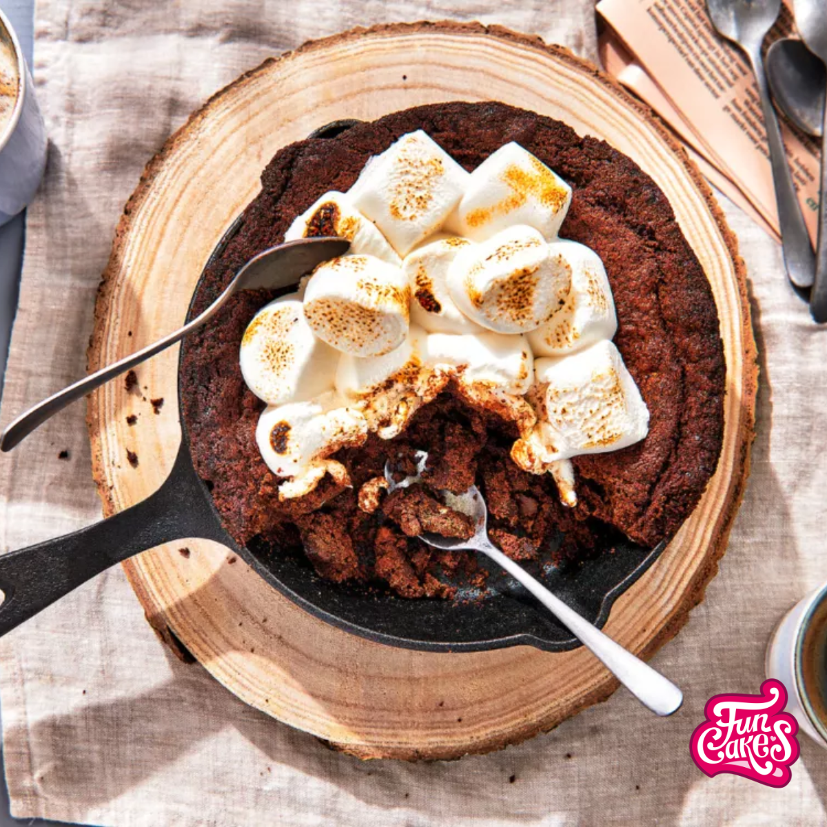 Skillet Cookie met Marshmallows
