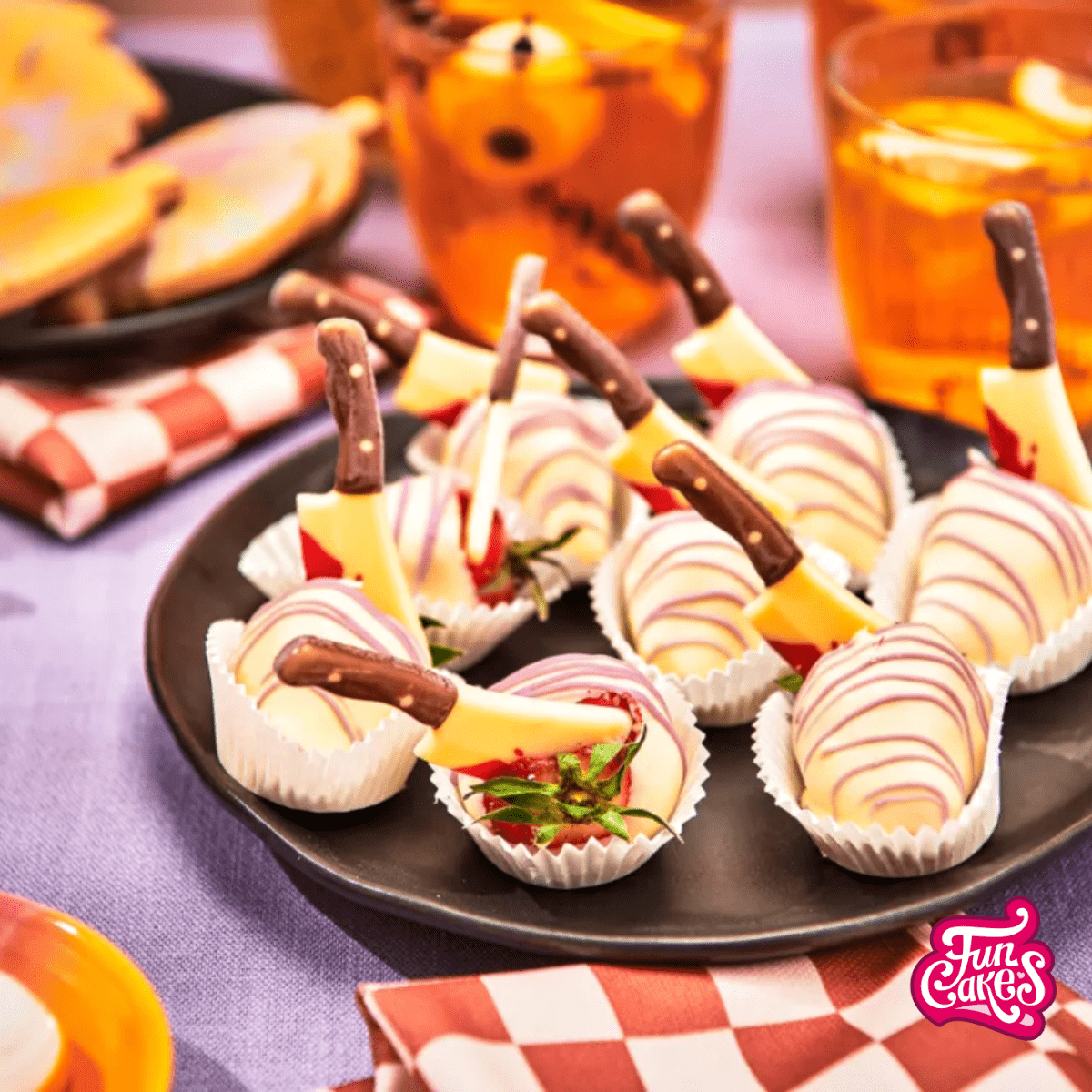 Aardbeien met witte chocolade