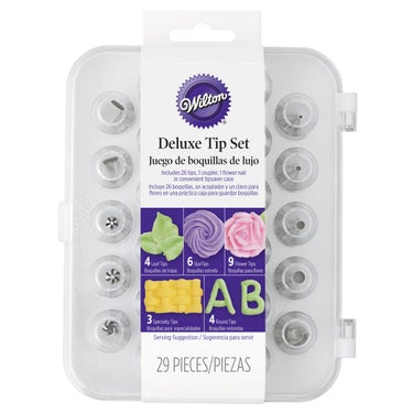 Wilton Douilles à Pâtisserie Set Large #010, #012, #021, #032, Douilles Professionnelle Métallique Buse de Glaçage Réutilisable pour la Décoration de Gateaux, Muffins et de Cupcakes Wilton Douilles à Pâtisserie Set Large #010, #012, #021, #032, Douilles Professionnelle Métallique Buse de Glaçage Réutilisable pour la Décoration de Gateaux, Muffins et de Cupcakes